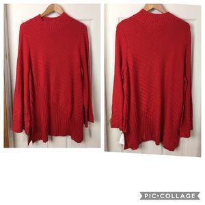 NWT Charter Club 2X red sweater - tunic length